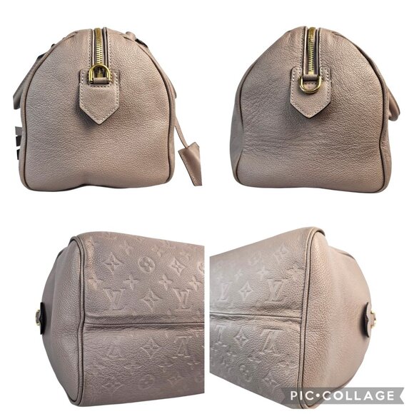 LOUIS VUITTON Speedy 30 NM Empreinte Leather Lilac Bag LV Monogram Shoulder - Picture 5 of 16